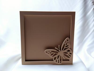 Photo Frame with Embossed Butterfly