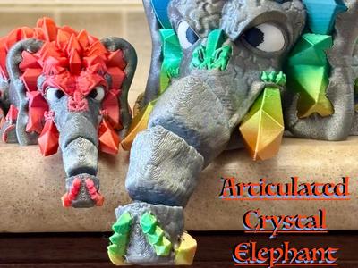 Articulated Crystal Elephant