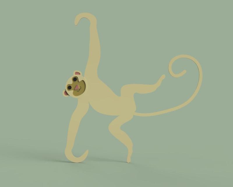 Swinging Monkey 2D (detailed)