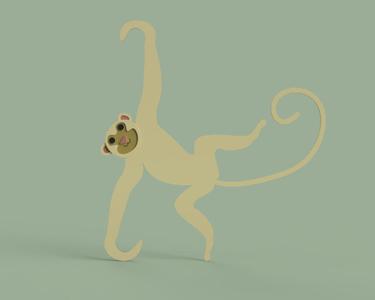 Swinging Monkey 2D (detailed)