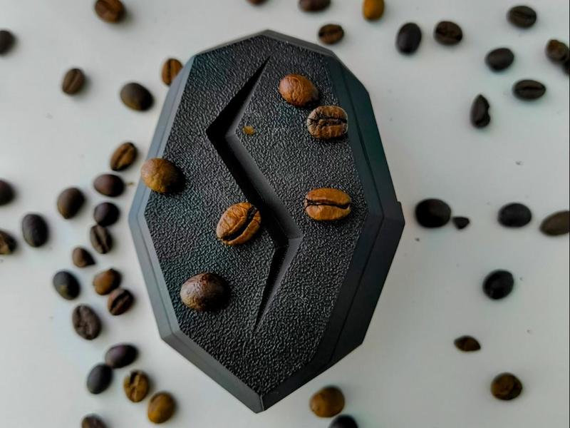 low polygon coffee bean storage container