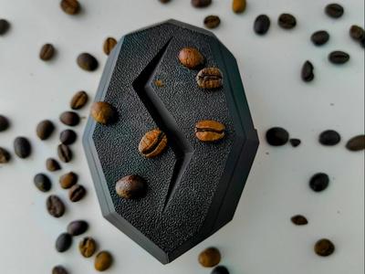 low polygon coffee bean storage container