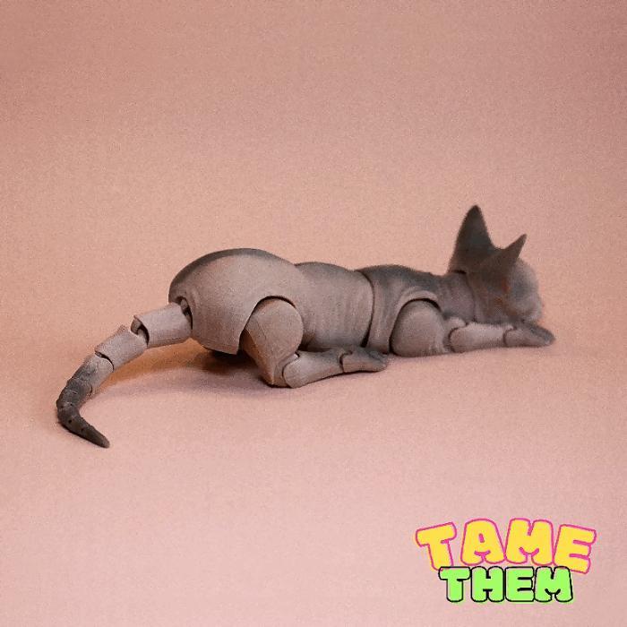Articulated 3D Sphinx Cat Toy – One-File Print