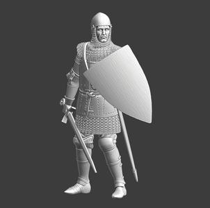 Late Medieval Knight armed with sword