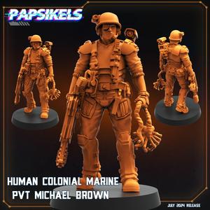 HUMAN COLONIAL MARINE PVT MICHAEL BROWN