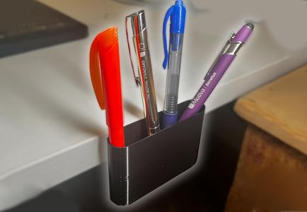 Sleak desk pencil holder