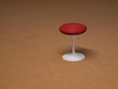 1:12 Scale Tulip Side Chair (Stool) for Dolls