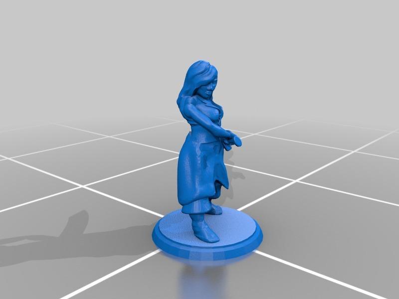 RPG mini - Human Bandit Swordsman Female - Vistani