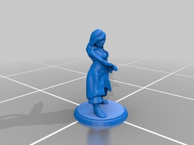 RPG mini - Human Bandit Swordsman Female - Vistani