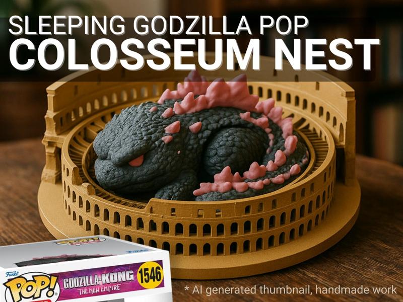 Colosseum Nest for Funko Pop Sleeping Godzilla 