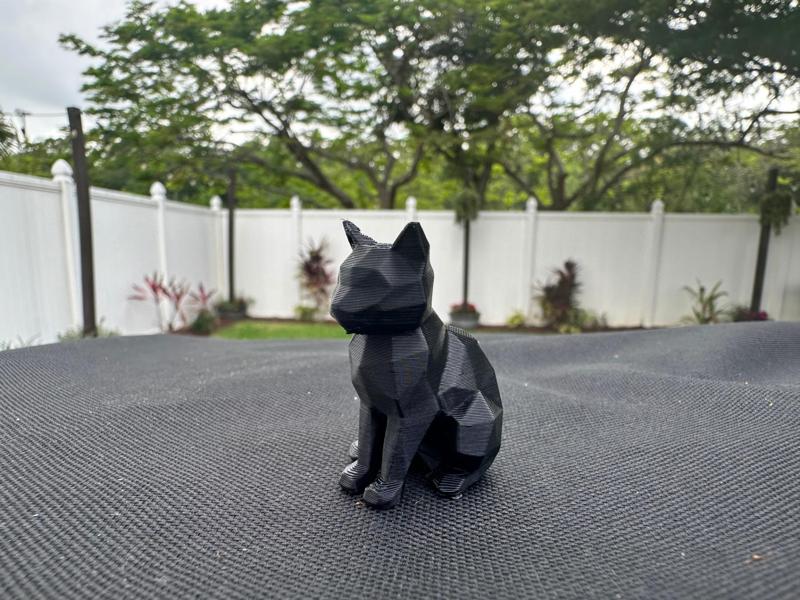 Low Poly Kitty Cat Keychain