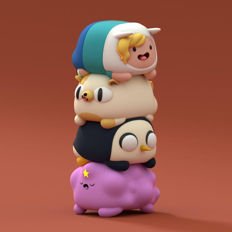 ADVENTURE TIME FANART- FIONNA  CAKE LUMPY SPACE PRINCESS GUNTER