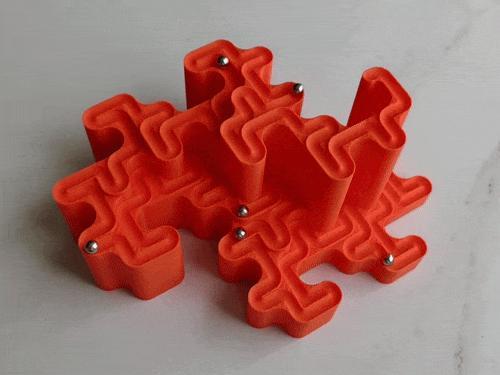 Twin Dragon Fractal Marble Run (Davis–Knuth Curve)