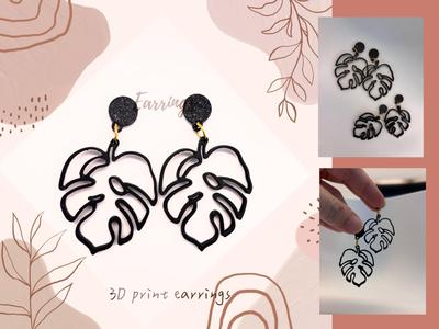 Monstera Deliciosa Earrings