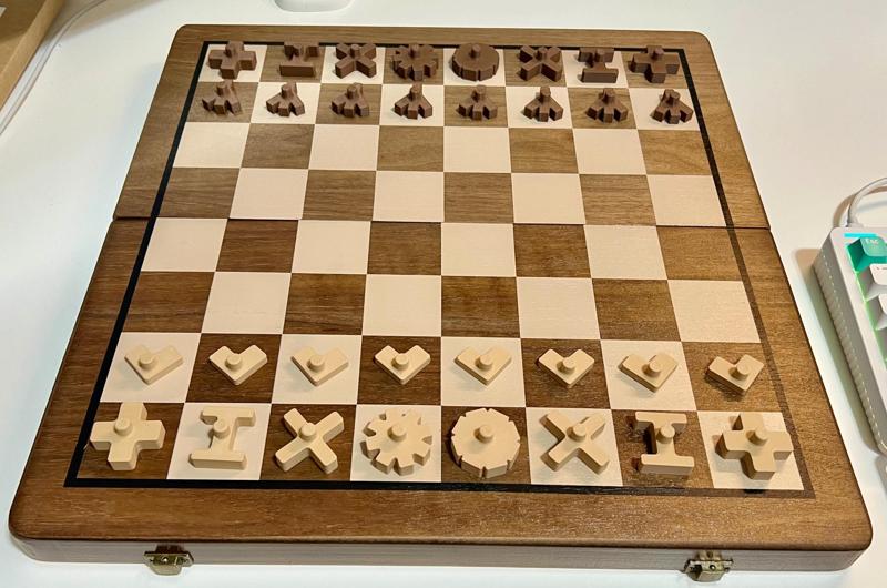 Chess Pieces Modeled to Represent Their Distinct Geometric Attack Patterns