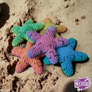 3 Crocheted Starfish