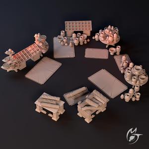 Bazaar Spice, Vases, Carpets Objects & Props