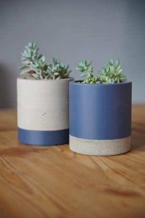 Modular planter with concrete mold