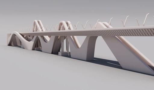 Sheikh Zayed Bridge in ABU DHABI  printable model