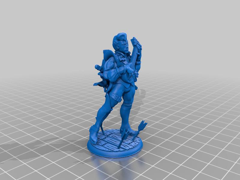 D&D Elf Bard 32MM
