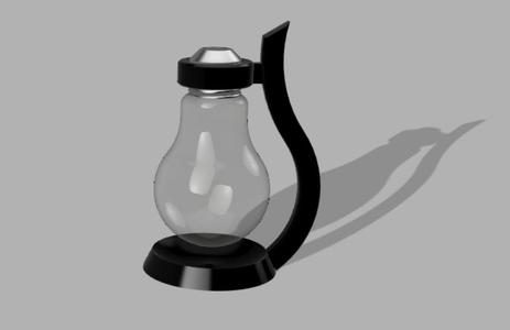 Mini terrarium in a light bulb