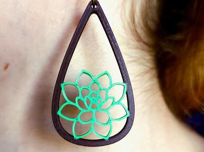 Teardrop Succulent Earrings