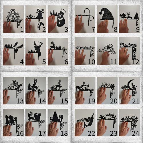 Christmas door corner decor (24 pieces)