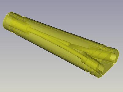 PTFE tube Y-connector without push fittings