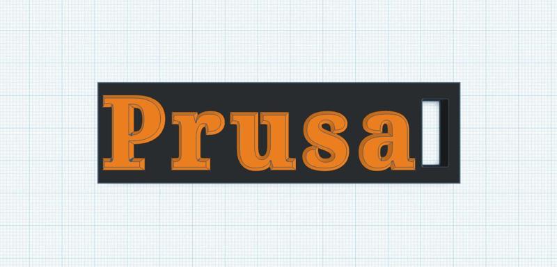 Prusa plate with key chain hole