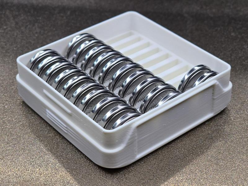 Small Parts Storage Container for CR2032 Battery