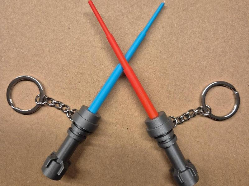 Lightsaber Keychain notLego bricks (Retractable)