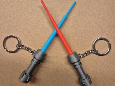 Lightsaber Keychain notLego bricks (Retractable)