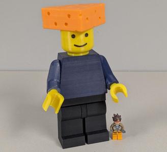 Giant Cheesehead Lego-like Minifig Hat
