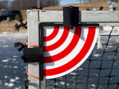 corner targets for hockey goal w/ mounting bracket