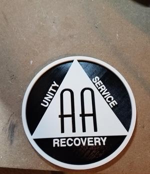 Alcoholics Anonymous symbol (AA)