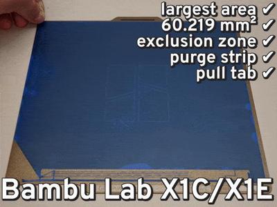 Bambu Lab X1C X1E full size bed cleaner and tester