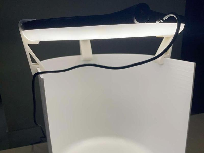 Led ring top mount for photo box
