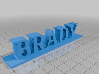 BRADY plaque