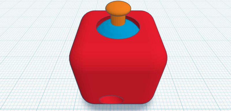 Fidget cube with key chain hole