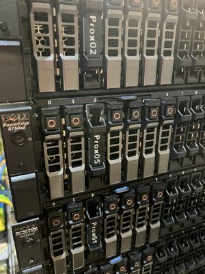 Dell R730xd blank 2.5" caddy click-on labels