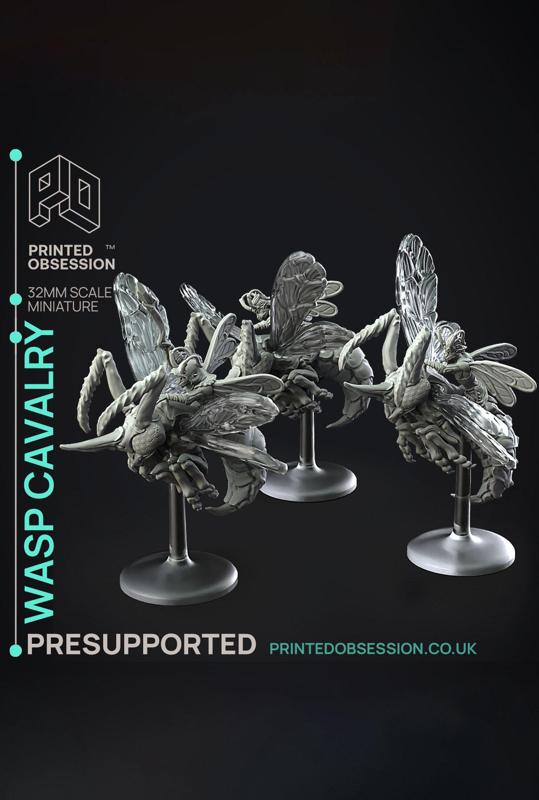 Wasp Calvary - Not The Bees - PRESUPPORTED - Illustrated and Stats - 32mm scale			