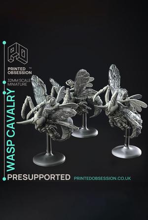 Wasp Calvary - Not The Bees - PRESUPPORTED - Illustrated and Stats - 32mm scale			