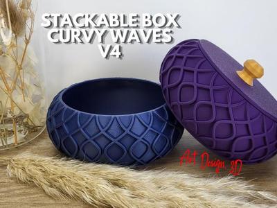 Jewelry Box Stackable Curvy Waves V4
