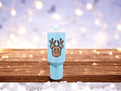 Rudolf tumbler chapstick tube holder keychain