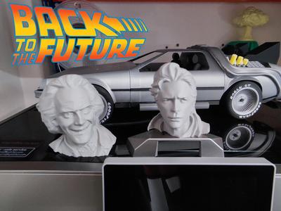 Marty McFly & Doc Brown bust