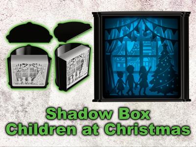 Shadow Box Children at Christmas