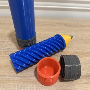 Twistable Pencil Case w/ Two Compartments!