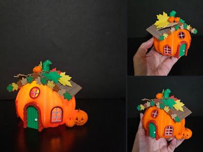 pumpkin tea light house 