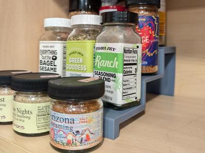 Spices shelf -- tiered