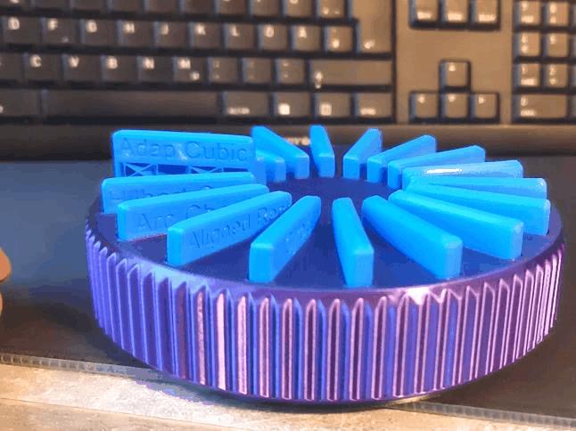Spinning Infill Swatch Display - Bidirectional